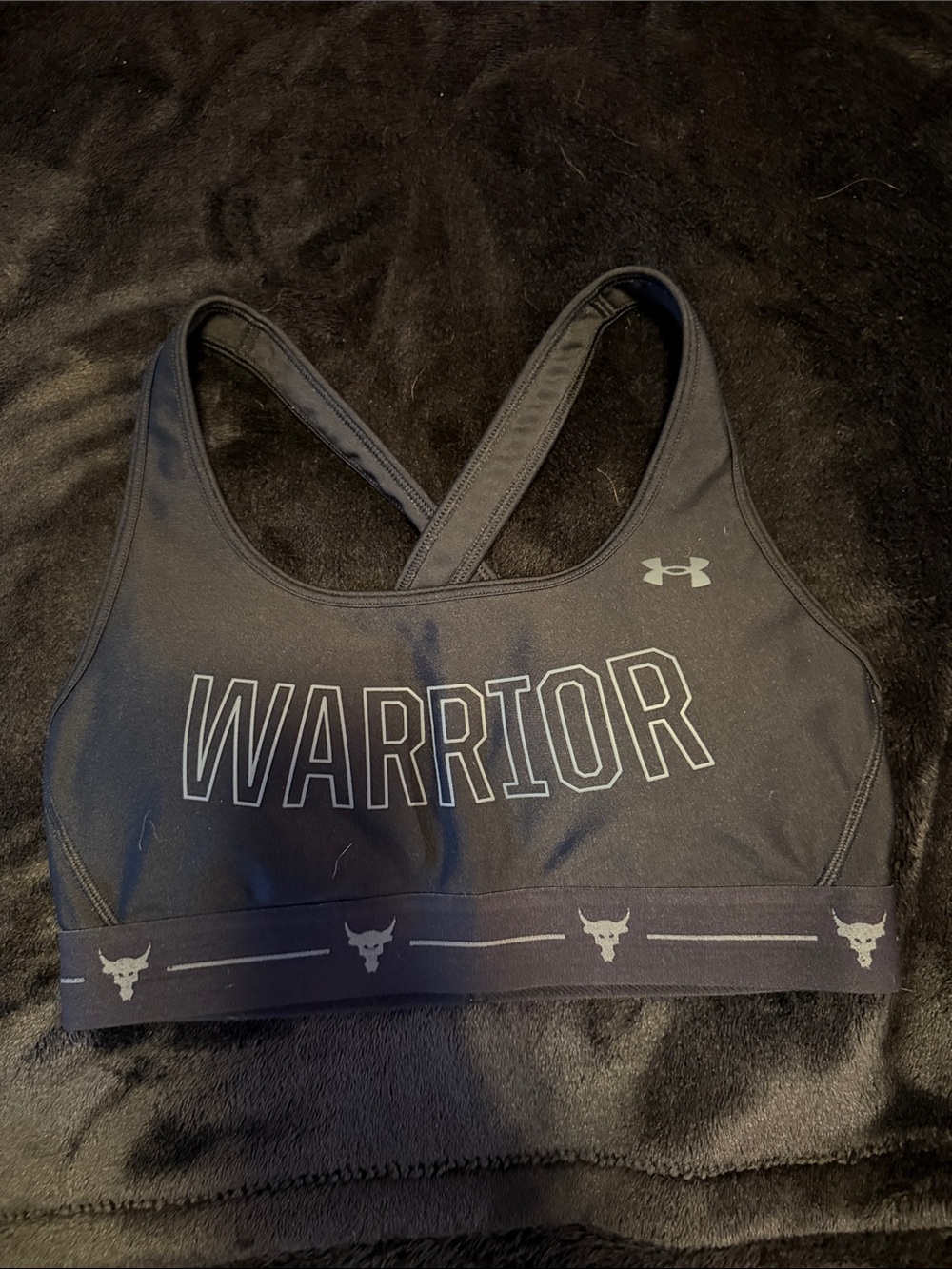 Under Armour Black Warrior Medium-Impact Racerback Sports Bra